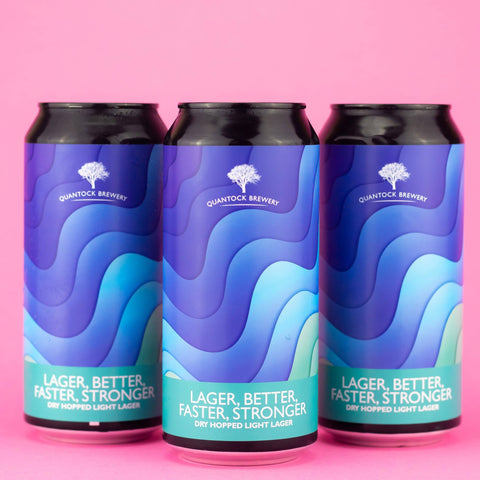 Quantock Brewery, 'Lager, Better, Faster, Stronger' Lager 440ml