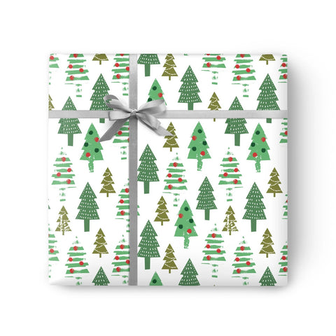 Vintage Christmas Tree Wrapping Paper