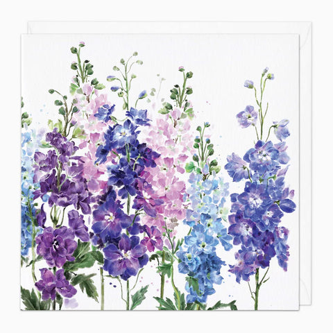 Delphinium Art Card
