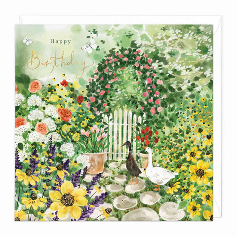 Under the Flower Arch Birthday Card
