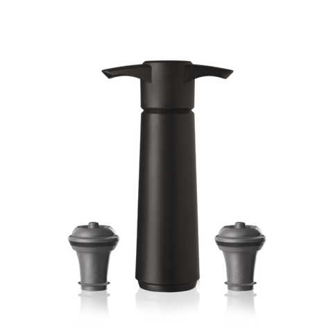 Vacu-Vin Wine Saver Black & Two Stoppers