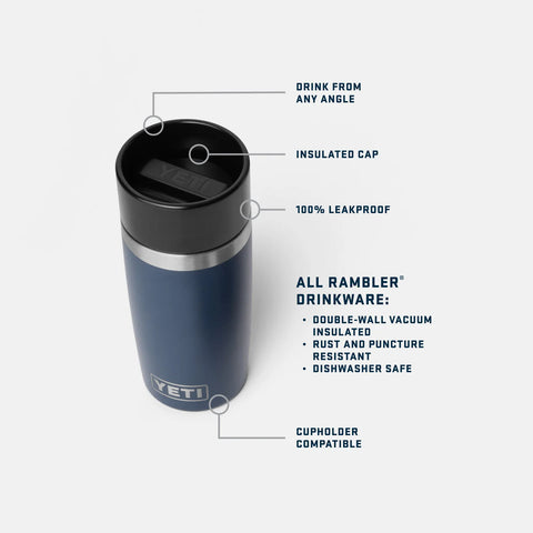 YETI Rambler 12oz Travel Bottle with Commuter Cap - Black
