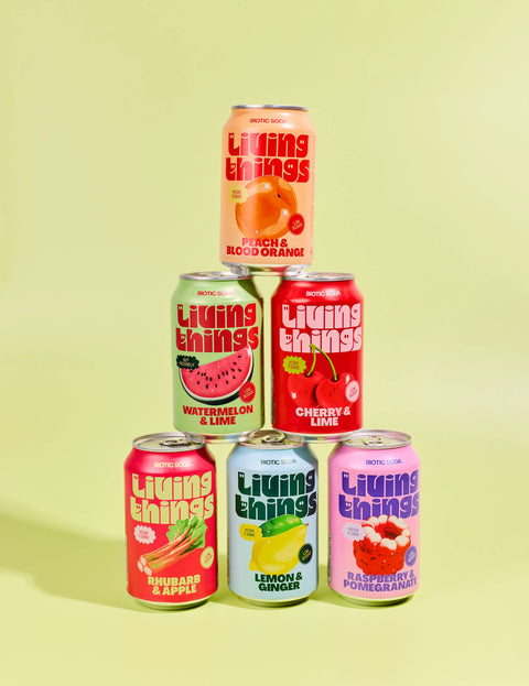 Peach & Blood Orange Prebiotic Soda - Living Things