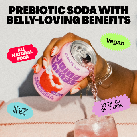 Raspberry & Pomegranate Prebiotic Soda - Living Things