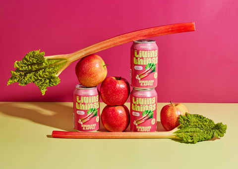 Rhubarb & Apple Prebiotic Soda - Living Things