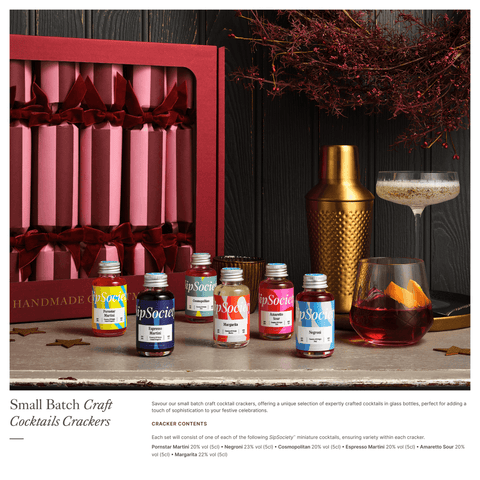 Crimson Blush - Handmade Luxury Christmas Crackers - Craft Cocktails