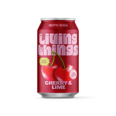 Cherry & Lime Prebiotic Soda - Living Things