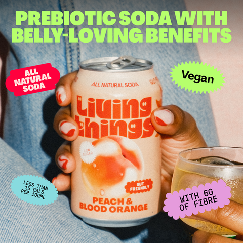 Peach & Blood Orange Prebiotic Soda - Living Things