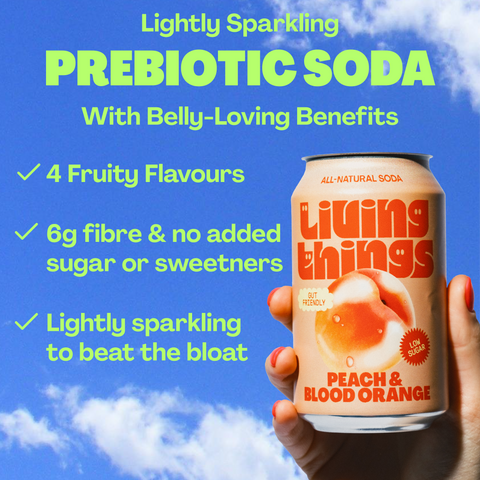 Peach & Blood Orange Prebiotic Soda - Living Things