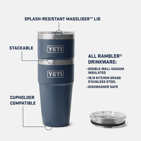 YETI Rambler 20oz Stackable Cup - Black