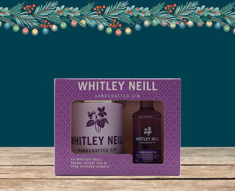 Whitley Neill Parma Violet Gin and Candle Gift Pack