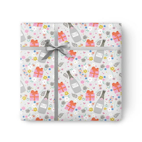 Champagne Present Wrapping Paper