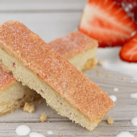 Strawberries and Cream Shortbread - Yorkshire Biscuits