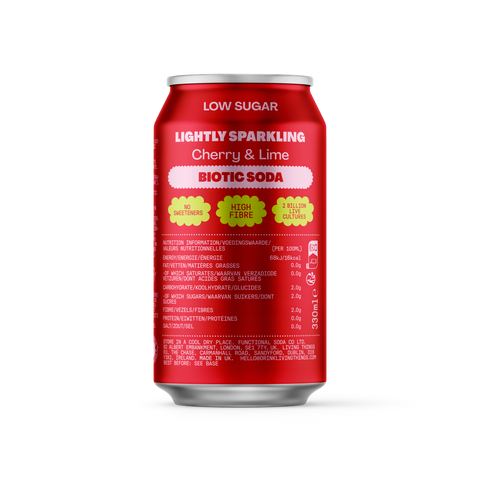 Cherry & Lime Prebiotic Soda - Living Things