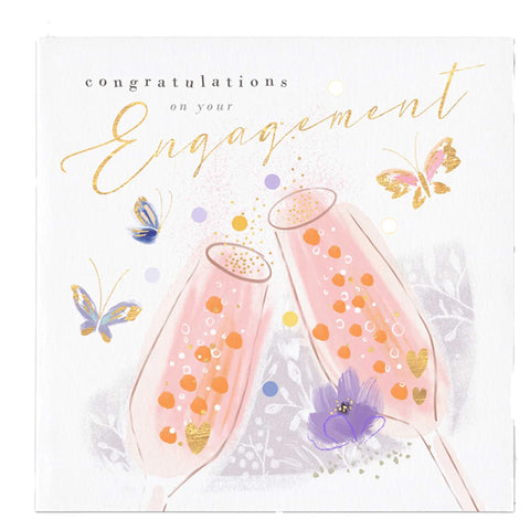 Bubbly Butterflies Engagement Card