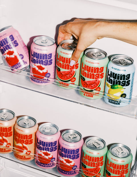 Peach & Blood Orange Prebiotic Soda - Living Things