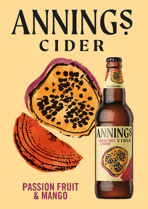Annings Passion Fruit and Mango Cider 500ml