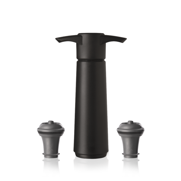 Vacu-Vin Wine Saver Black & Two Stoppers